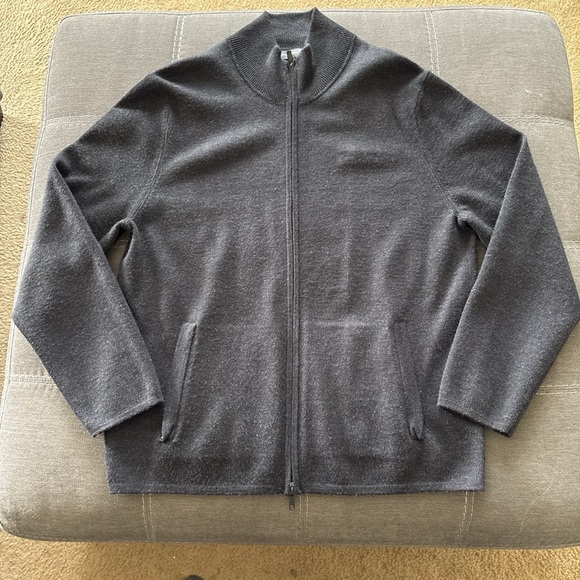 American Airlines Other - American Airlines Men's Charcoal Full-Zip wool blend Cardigan.L